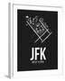 JFK New York Airport Black-NaxArt-Framed Art Print