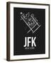 JFK New York Airport Black-NaxArt-Framed Art Print