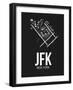 JFK New York Airport Black-NaxArt-Framed Art Print