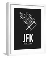 JFK New York Airport Black-NaxArt-Framed Art Print