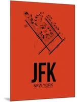 JFK New York Airport Orange-NaxArt-Mounted Art Print