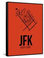JFK New York Airport Orange-NaxArt-Framed Stretched Canvas