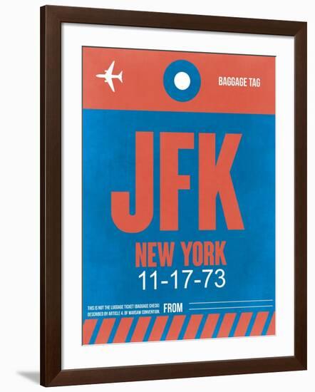 JFK New York Luggage Tag 1-NaxArt-Framed Art Print