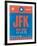 JFK New York Luggage Tag 1-NaxArt-Framed Art Print