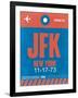 JFK New York Luggage Tag 1-NaxArt-Framed Art Print