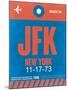 JFK New York Luggage Tag 1-NaxArt-Mounted Art Print