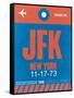 JFK New York Luggage Tag 1-NaxArt-Framed Stretched Canvas