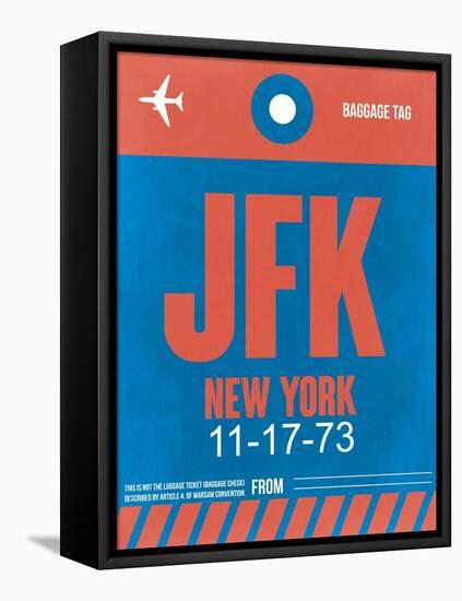 JFK New York Luggage Tag 1-NaxArt-Framed Stretched Canvas