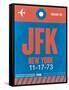 JFK New York Luggage Tag 1-NaxArt-Framed Stretched Canvas