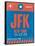 JFK New York Luggage Tag 1-NaxArt-Framed Stretched Canvas