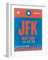 JFK New York Luggage Tag 1-NaxArt-Framed Art Print