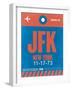 JFK New York Luggage Tag 1-NaxArt-Framed Art Print