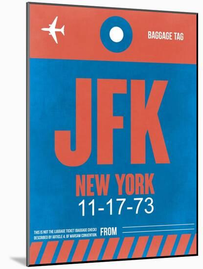 JFK New York Luggage Tag 1-NaxArt-Mounted Art Print