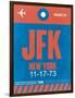 JFK New York Luggage Tag 1-NaxArt-Framed Art Print