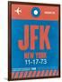 JFK New York Luggage Tag 1-NaxArt-Framed Art Print