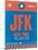 JFK New York Luggage Tag 1-NaxArt-Mounted Art Print