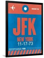 JFK New York Luggage Tag 1-NaxArt-Framed Art Print