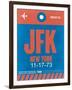 JFK New York Luggage Tag 1-NaxArt-Framed Art Print