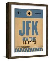 JFK New York Luggage Tag 2-NaxArt-Framed Art Print