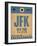 JFK New York Luggage Tag 2-NaxArt-Framed Art Print