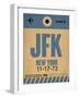 JFK New York Luggage Tag 2-NaxArt-Framed Art Print