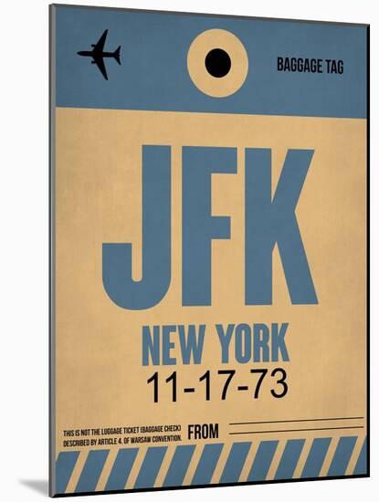 JFK New York Luggage Tag 2-NaxArt-Mounted Art Print