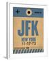 JFK New York Luggage Tag 2-NaxArt-Framed Art Print