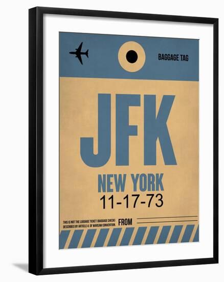 JFK New York Luggage Tag 2-NaxArt-Framed Art Print