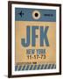 JFK New York Luggage Tag 2-NaxArt-Framed Art Print