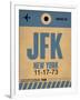 JFK New York Luggage Tag 2-NaxArt-Framed Art Print