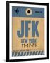 JFK New York Luggage Tag 2-NaxArt-Framed Art Print