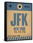 JFK New York Luggage Tag 2-NaxArt-Framed Stretched Canvas