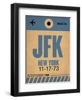 JFK New York Luggage Tag 2-NaxArt-Framed Art Print