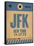 JFK New York Luggage Tag 2-NaxArt-Framed Stretched Canvas