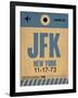 JFK New York Luggage Tag 2-NaxArt-Framed Art Print