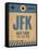 JFK New York Luggage Tag 2-NaxArt-Framed Stretched Canvas