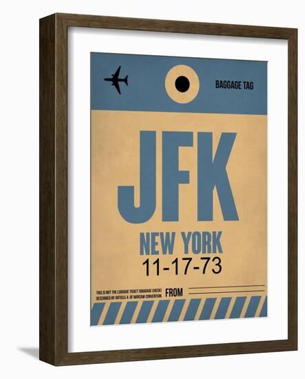 JFK New York Luggage Tag 2-NaxArt-Framed Art Print