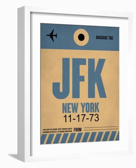 JFK New York Luggage Tag 2-NaxArt-Framed Art Print