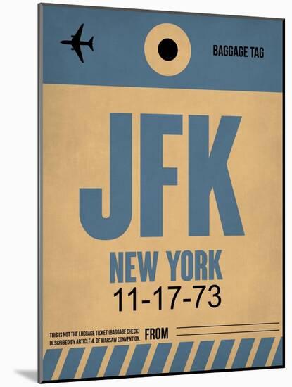 JFK New York Luggage Tag 2-NaxArt-Mounted Art Print