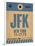 JFK New York Luggage Tag 2-NaxArt-Framed Art Print