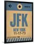 JFK New York Luggage Tag 2-NaxArt-Framed Art Print