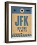 JFK New York Luggage Tag 2-NaxArt-Framed Art Print