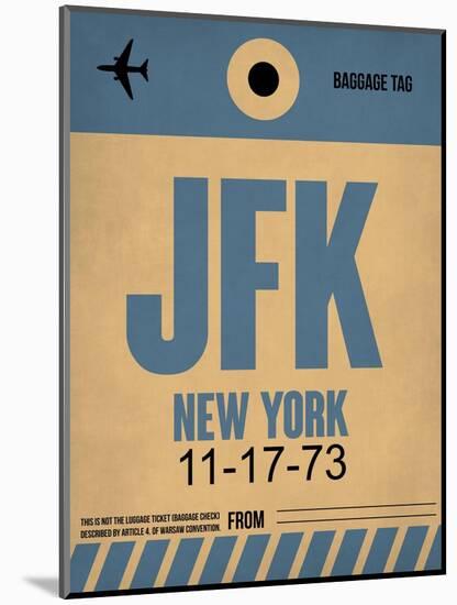 JFK New York Luggage Tag 2-NaxArt-Mounted Art Print