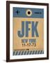 JFK New York Luggage Tag 2-NaxArt-Framed Art Print