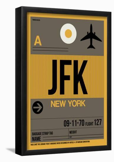 JFK New York Luggage Tag 3-NaxArt-Framed Poster