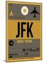 JFK New York Luggage Tag 3-NaxArt-Mounted Poster