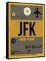 JFK New York Luggage Tag 3-NaxArt-Framed Stretched Canvas