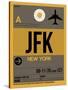 JFK New York Luggage Tag 3-NaxArt-Stretched Canvas