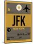 JFK New York Luggage Tag 3-NaxArt-Mounted Art Print