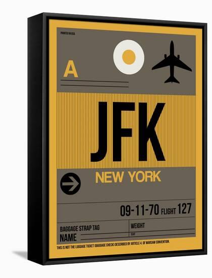 JFK New York Luggage Tag 3-NaxArt-Framed Stretched Canvas